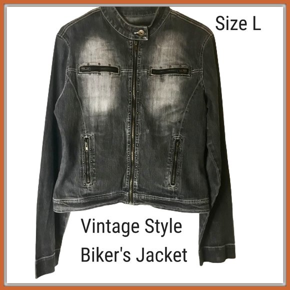 South Pole Vintage Style Denim Bikers 